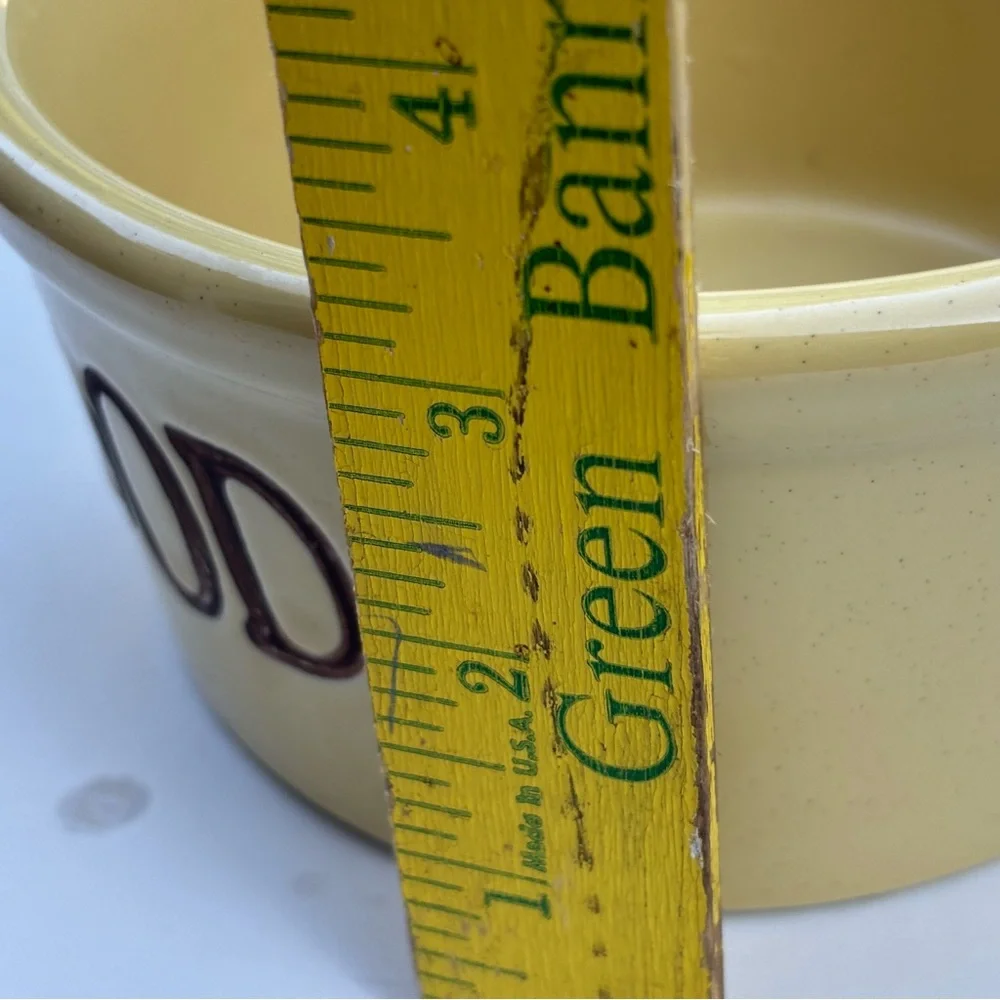 Stoneware Dog Feeder FOOD Bowl Robinson Ransbottom Pottery RRP. Buttery Yellow